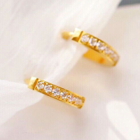 ราคา OYJR ต่างหูเพชรแฟชั่นสวยๆ ต่างหูสแตนเลสชุบทอง 18k สำหรับผู้หญิง (20886157716)