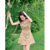 ราคา กุชชี่ มาใหม่ปังไม่ไหวแล้วคร่าาาา เดรสแขนกุด เข็มขัด ผ้านำเข้า หนา ทรงสวยเป๊ะ ไฮโซสุดๆๆ สีน้ำตาลสีเดียวนะคะ Freesize อก 32 36 เอว 24 30 สะโพก 40 ยาว 32 ราคา 329 บาท (20891961599)