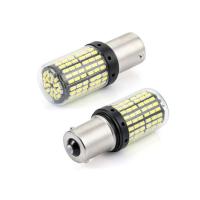 ราคา LED 144ชิป ชนิดบรรจุกล่อง แพ็ค 2 หลอด ใหม่ ไฟถอย แพ็ค 2 หลอด ใหม่ ไฟถอย LED ติดแช่ ขั้วเขี้ยว ขั้วบิด 1156 1157 สำหรับรถยนต์ 1คู่ หลอดไฟเลี้ยว ไฟท้ายรถยนต์ ไฟเบรค (20253518531)