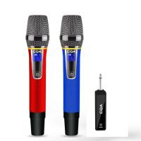 ราคา ไมโครโฟนไร้สาย2ช่อง UHF Professional Handheld Mic ไมโครโฟนสำหรับปาร์ตี้คาราโอเกะโบสถ์แสดงการประชุม50เมตร (21170629133)
