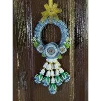 ราคา พวงมาลัยแขวนหน้ารถ สีฟ้า (10095623163)