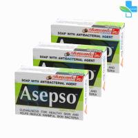 ราคา Asepso อาเซฟโซ สบู่ก้อน สูตรไฮจินิคเฟรช ขนาด 80 กรัม 3 ก้อน สีเขียว (5101234737)