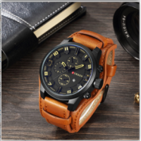 ราคา GoldenSupplier นาฬิกาข้อมือผู้ชาย นาฬิกาแฟชั่นผช สายหนัง CURREN 8225 (5044546955)
