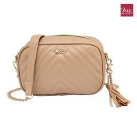 ราคา BSC Bag Luggage กระเป๋าสะพายทรงโบว์ลิ่ง สไตล์ Crossbody สีเบจ (20954331158)