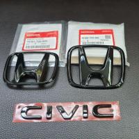 ราคา ชุดโลโก้ 3ชิ้น HONDA CIVIC FE สีดำเงา Black piano H หน้า ท้าย CIVIC 3ชิ้น ปี 2021 2024 4ประตู HONDA CIVIC FE (20954295415)