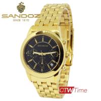 ราคา Sandoz นาฬิกาข้อมือผู้ชาย สายสแตนเลส รุ่น SD89422GG04 สีทอง หน้าปัดดำ (1382582961)