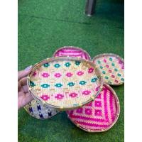 ราคา กระด้งสีลายไทยขนาด7 8 นิ้ว (21080750915)