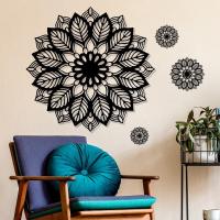 ราคา HelloYoung Creative Black Flower Wall Decal Sticker Mandala Pattern Wall Sticker Background Wall Living Room Wall Decoration Self Adhesive Wall Art Sticker For Home Decor (20263260282)