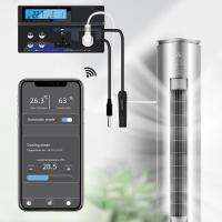 ราคา ตัวควบคุมอุณหภูมิและความชื้นอัจฉริยะเครื่องควบคุมอุณหภูมิ Wifi เครื่องวัดความชื้นดิจิตอลแบบติดผนัง (16192200953)