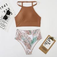 ราคา บิกินี่ ชุดว่ายน้ำ ทูพีช ครอปสายเดี่ยว พร้อมบิกินี่เอวสูง เข้าเซ็ต (21161686481)