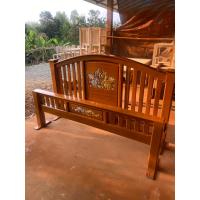 ราคา เตียงไม้สักแกะลาย เตียงขนาด 6 ฟุต แกะลวดลายสวยงาม พร้อมแต้มทอง บริการจัดส่งและติดตั้งฟรี ภาคใต้เพิ่มค่าขนส่ง (13578898884)