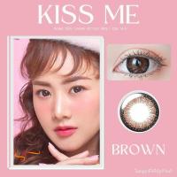 ราคา คอนแทคเลนส์ Mini Kiss Me Brown ยี่ห้อ kitty kawaii ค่าสายตาปกติ (18928920402)