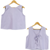 ราคา เสื้อครอปแขนกุดผ้าฝ้ายสีพาสเทลผ้านุ่มใส่สบาย (19103117231)