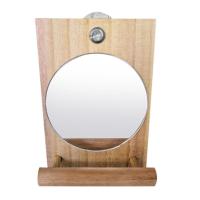 ราคา นกแก้ว Perch กระจกไม้ยืนกรงนกยืนด้วยกระจกสำหรับมาคอว์ Canaries นกพิราบรัดรูปยืน (10671751041)