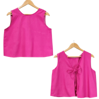 ราคา เสื้อครอปแขนกุดผ้าฝ้ายสีพาสเทลผ้านุ่มใส่สบาย (18986851098)