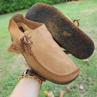 ราคา ส่งฟรี 7 5Uk 25 5Cm Clarks Originals Mens Lugger Macara Scratched Lea UK7½ Pre owned Authentic (20745071936)