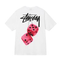 ราคา 2023 แฟชั่นคลาสสิกเสื้อยืดแขนสั้น พิมพ์ลายลูกเต๋า Stussy Fuzzy dice สําหรับผู้ชาย และผู้หญิง เสื้อยืดคอตตอนลำลอง (20605277604)