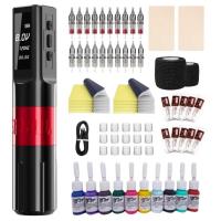 ราคา เครื่องสัก ลาย ไร้ สาย เครื่องสักไร้สาย tattoo machine แบตไร้สาย tattoo เครื่องสักไฟฟ้า เครื่องสัก ชุดปากกาสักไร้สายหมุน (21267178156)