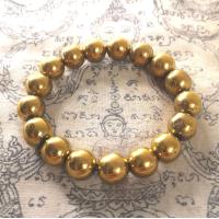 ราคา สร้อยประคำ ข้อมือ เม็ดประคำ 12 มิล ประคำมือ เหล็กไหลทองปลาไหล เหล็กไหลสีทอง ประคำสงดมนต์ สมเด็จโต กรุ วัดพระแก้ว พระเครื่องวังหน้า มีพลัง พุทธคุณ มงคล เสริม บารมี เจริญ รุ่งเรือง แคล้วคลาด ปลอดภัย ยืด