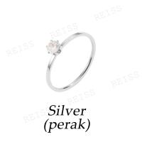 ราคา Simple Super Fine Six Prongเพชรเดี่ยวแหวนกุหลาบทองไทเทเนียมแหวนเหล็ก (14640086418)
