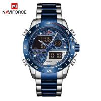 ราคา Naviforce นาฬิกาข้อมือนาฬิกาดิจิตอลของผู้ชาย LED แนวสปอร์ตสำหรับผู้ชาย นาฬิกาข้อมือควอตซ์กันน้ำเรืองแสงนาฬิกา relogio masculino (21170747863)