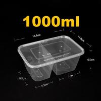 ราคา ยกลัง 300ชิ้น กล่องใส่อาหารพลาสติก 2ช่อง500 650 750 1000ml แพ็ค25ชุด กล่องอาหาร กล่องข้าว กล่องใส่ไมโครเวฟ สีดำสีใส (20341858044)