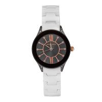 ราคา ANNE KLEIN AK 2389GYWT นาฬิกาข้อมือผู้หญิง ประดับเพชร Swarovski Crystal สายเซรามิก สีขาว (18314278152)