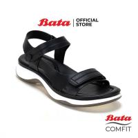 ราคา Bata บาจา รองเท้าเพื่อสุขภาพแบบรัดส้น พร้อมเทคโนโลโยีคุชชั่น สำหรับผู้หญิง รุ่น CANALI สีดำ 6016049 สีเบจ 6018049 (20951737858)
