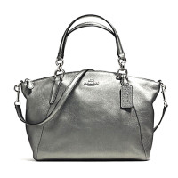 ราคา กระเป๋า COACH แท้ หนังแท้ หนังนิ่ม มีสายยาว COACH 37857 KELSEY SATCHEL IN GRAIN LEATHER GUNMETAL สีตะกั่ว (20436755841)