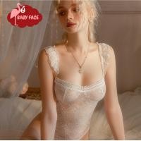 ราคา ชุดบอดี้สูทลูกไม้ ชุดนอนไม่ได้นอน งานลูกค้าไม้ทั้งตัว BBF 303 (19485086819)