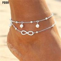 ราคา PDBH สร้อยข้อเท้าแบบโซ่คู่สำหรับผู้หญิงPDBH รองเท้าแตะรัดข้อเท้าสร้อยข้อเท้าเครื่องประดับรองเท้าสำหรับเดินชายหาด (12279906729)