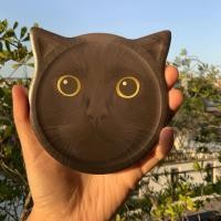 ราคา มีกล่องทุกชิ้น ที่รองแก้ว แผ่นหินรองแก้ว จานรองแก้ว ลายแมว จานรองแก้วแมว (17231846960)