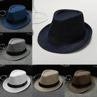 ราคา แฟชั่นฤดูร้อนเย็นปานามาปีกกว้าง Fedora ฟางทำอินเดียนาโจนส์หมวกสไตล์ (727896362)