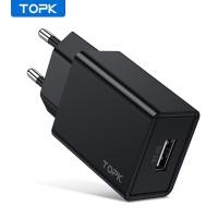 ราคา Topk ที่ชาร์จ USB แบบปลั๊ก EU ที่ชาร์จโทรศัพท์5V 2A อะแดปเตอร์ชาร์จติดผนังสำหรับ Samsung Huawei Xiaomi อะแดปเตอร์โทรศัพท์มือถือ (21171009661)