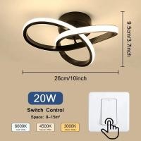 ราคา โคมไฟระย้า LED 3สีสำหรับใช้ในบ้านโคมไฟห้องนอนโคมไฟติดเพดานสไตล์โมเดิร์นโคมไฟห้องอาหาร220V (21170725760)