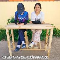 ราคา DR โต๊ะบาร์ทรงสูงงานไม้สักแท้ ขนาด 120 40 สูง 105 ซม พร้อมเก้าอี้ งานดิบ ยังไม่ทำสี (20940638534)