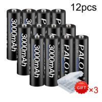 ราคา palo 1 2AA แบตเตอรี่แบบชาร์จไฟได้ แบตเตอรี่ AA 3000 mAh แบตเตอรี่ Ni MH AA สำหรับนาฬิกา ของเล่น (19719953863)