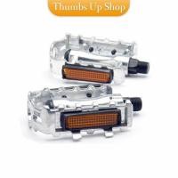 ราคา บันไดจักรยานอลูมิเนียม อุปกรณ์จักรยาน มี 2 สี สีเงิน และ สีดำ Bicycle pedals (12507461476)