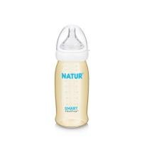 ราคา Natur Smart FlexiFlow PES ขวดนมคอกว้างสีชา 9oz 1 ขวด พร้อมจุกไซร์ L (20483826029)