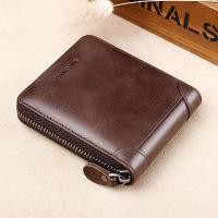 ราคา BANYANU ต้นฉบับผู้ชายกระเป๋าสตางค์หนังวัวแท้กระเป๋าซิปขนาดเล็กป้องกัน RFID ผู้ถือบัตรกระเป๋าสตางค์สำหรับผู้ชายของขวัญสีดำสีน้ำตาลสี (16497484090)
