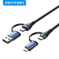 ราคา Vention 4 In 1 USB C 100W PD Type C To Type C สายชาร์จ Usb เร็ว Usb USB ที่ไมโคร USB สำหรับสายโทรศัพท์มือถือซัมซุง Xiaomi POCO (19899834620)