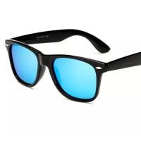 ราคา ลดล้างสต๊อก แว่นตากันแดด ทรง Wayfarer ตัดแสงดีมาก LB1009 ยอดนิยม UV400 กรอบดำ เลนส์บลู Black Frame Blue Lens รับประกัน1ปีเต็ม (17022372300)