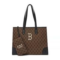 ราคา พร้อมส่ง ของแท้ MLB tote bag handbag shoulder กระเป๋า DIA JACQUARD MONOGRAM กระเป๋าทรงโท้ท เป๋าช้อปปิ้ง สุภาพสตรีไหล่ก (19362720036)