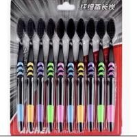 ราคา แปรงสีฟัน ขนนุ่ม แพ็ค10ชิ้น แปรงสีฟันขนชาโคล แปรงสีฟันผู้ใหญ่ สีขาว BB337 สีดำชาโคล BB336 (18985789077)