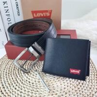 ราคา กระเป๋าสตางค์ และ เข็มขัด LEVIS BELT BEST GIFT SETกระเป๋าสีดำผิวเรียบ ด้านหน้าปั๊มโลโก้แบรนด์ (465482271)
