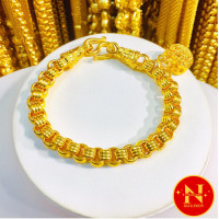 ราคา สร้อยข้อมือแปดเสา สร้อยข้อมือผ่าหวายทับลาย สร้อยข้อมือลาย3ห่วง นพคุณห้างทอง (19229696515)