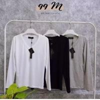ราคา เสื้อแขนยาวคอวี งานป้าย 99M ผ้าเรย่อนเนื้อดีทรงสวย อก 32 38 ยาว 22 จ้า (11675429212)