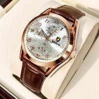 ราคา Guto หรูย้อนยุคนาฬิกาผู้ชายกันน้ำหนังแท้นาฬิกาข้อมือผู้ชายเยาวชน Seiko นาฬิกามัลติฟังก์ชั่ส่องสว่างวันที่โครโนกราฟชายนาฬิกาควอทซ์ S89 (14535343466)