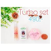 ราคา Turbo set ชุดเซทสมุนไพรบัวขาว รักษาสิว ฝ้า กระ จุดด่างดำ (9644119159)