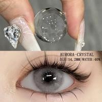 ราคา คอนแทคเลนส์ AURORA Series Brown Crystal คอนแทคเลนส์ ขนาดมินิ Wink สุดฮิต ขายดี1คู่ 14 2mm (19621307689)